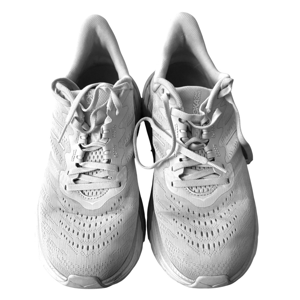 Hoka One One Women's Athletic Shoes in White and Gray